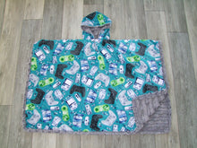 Load image into Gallery viewer, PONCHO - RECTANGULAR STYLE - MINKY  - Choose Your Fabrics