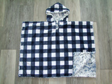 Load image into Gallery viewer, PONCHO - RECTANGULAR STYLE - MINKY  - Choose Your Fabrics