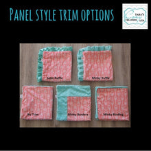 Load image into Gallery viewer, PANEL STYLE MINKY BLANKET- Baby to Twin Size - Choose Your Fabrics