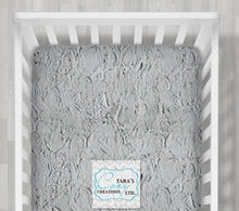 Load image into Gallery viewer, FITTED SHEETS - MINKY - Luxe, Prints, Dimple and Embossed- Crib to King Size