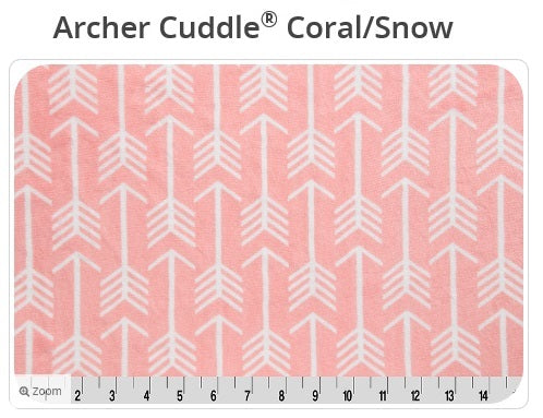 SALE- 50% OFF Coral Archer Cuddle Print Minky  ~16