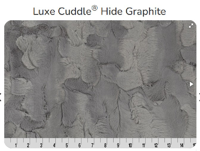 Luxe Cuddle Hide Graphite- Shannon Fabrics