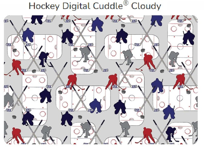 Hockey Digital Cuddle Cloudy - Shannon Fabrics