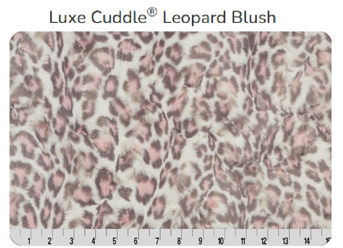 Leopard Blush LUXE Minky - Shannon Fabrics - Luxe Cuddle - LIMITED SUPPLY