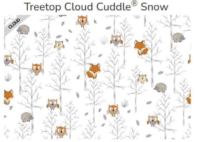 Treetop Cloud Cuddle Snow Minky - Shannon Fabrics
