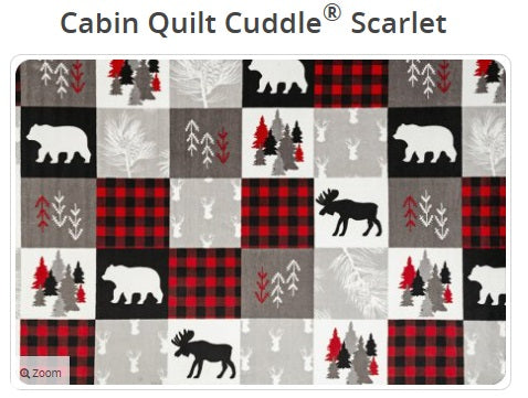 Cabin Quilt Cuddle Scarlet - Shannon Fabrics