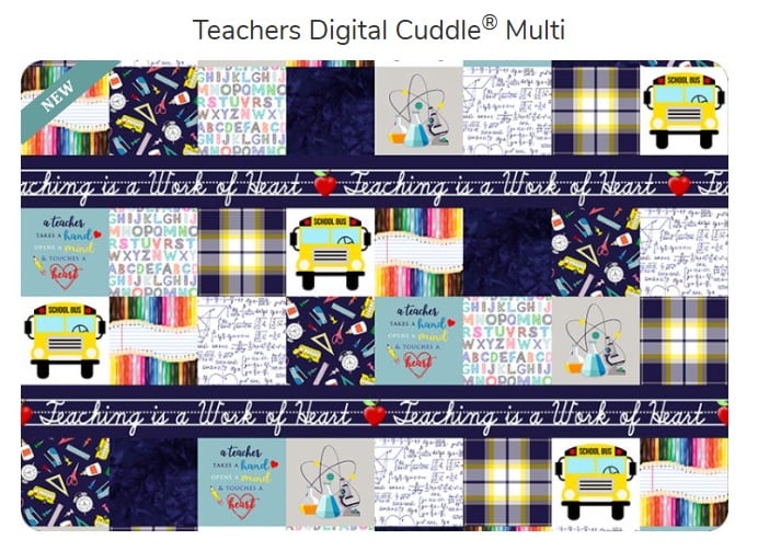 Teachers Digital Cuddle Multi - Shannon Fabrics