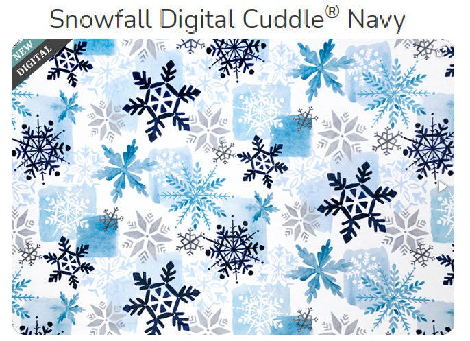 Snowfall DIGITAL Cuddle Navy- Shannon Fabrics