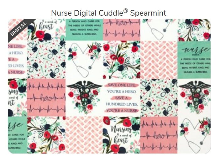 Nurse DIGITAL Cuddle Spearmint - Shannon Fabrics