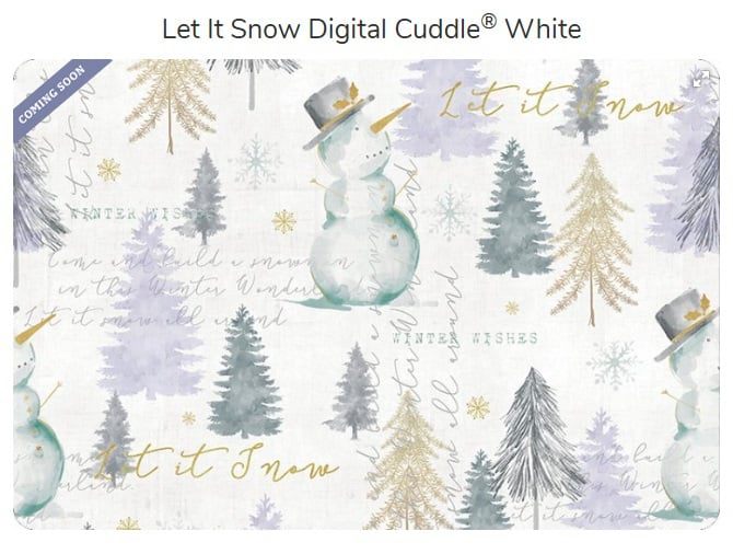 Let it Snow DIGITAL Cuddle White - Shannon Fabrics