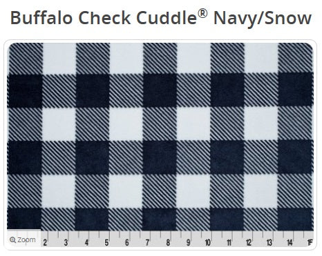 Buffalo Check Cuddle Navy / Snow- Shannon Fabrics