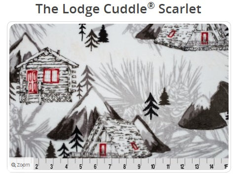 SALE- 50% OFF Lodge Scarlet Minky - ~15