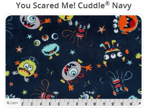 You Scared Me Cuddle Navy- Shannon Fabrics