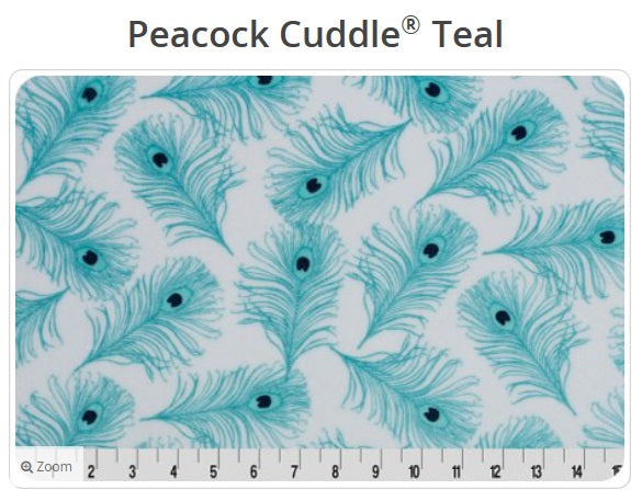 Peacock Cuddle Teal - Shannon Fabrics