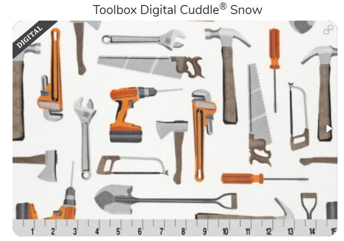 Toolbox Digital Cuddle Snow - Shannon Fabrics