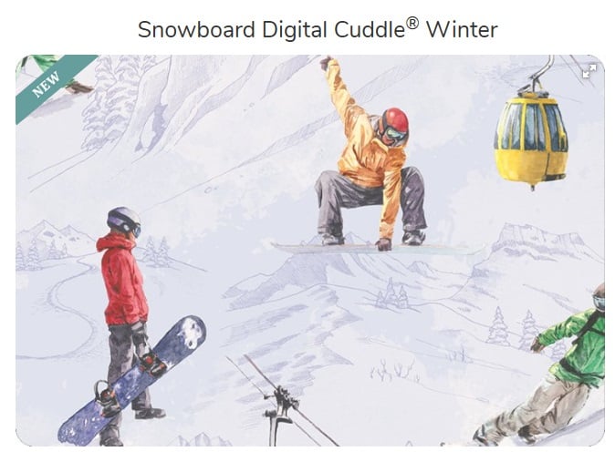 Snowboard DIGITAL Cuddle Winter - Shannon Fabrics