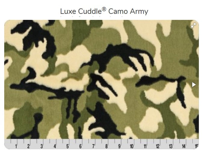Luxe Cuddle Camo Army - Shannon Fabrics