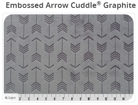 Embossed Arrow Cuddle Graphite Minky - Shannon Fabrics
