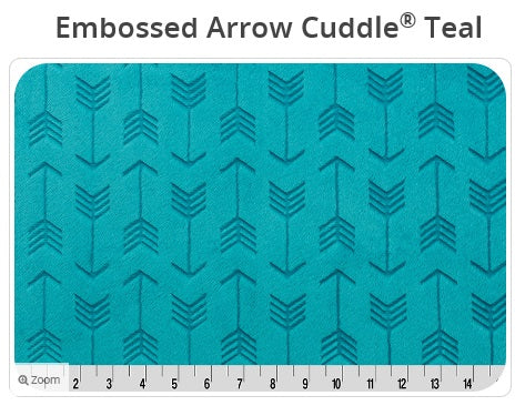 Embossed Arrow Cuddle Teal Minky - Shannon Fabrics