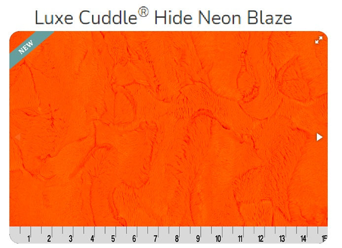 Luxe Cuddle Hide Neon Blaze- Shannon Fabrics