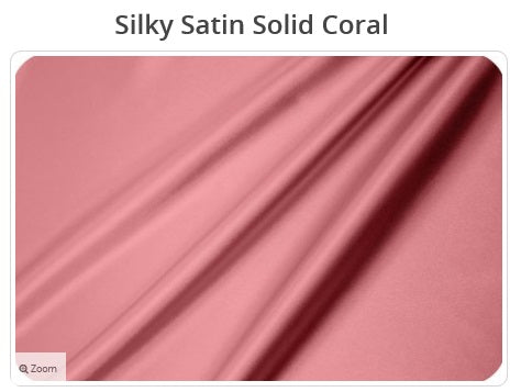 Coral Silky Satin Solid
