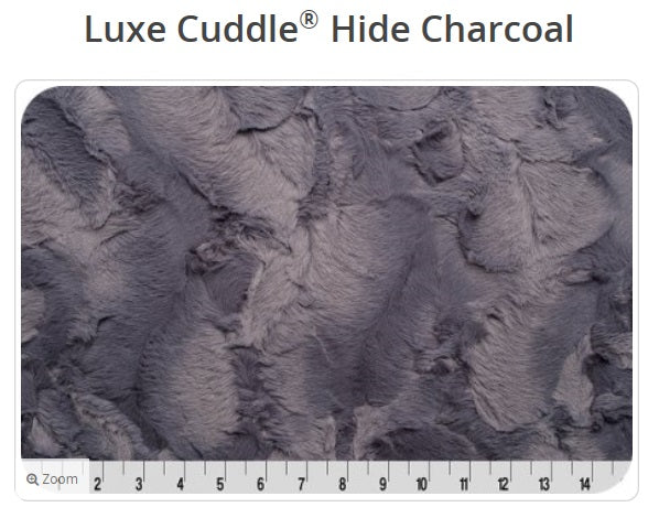Luxe Cuddle Hide Charcoal - Shannon Fabrics