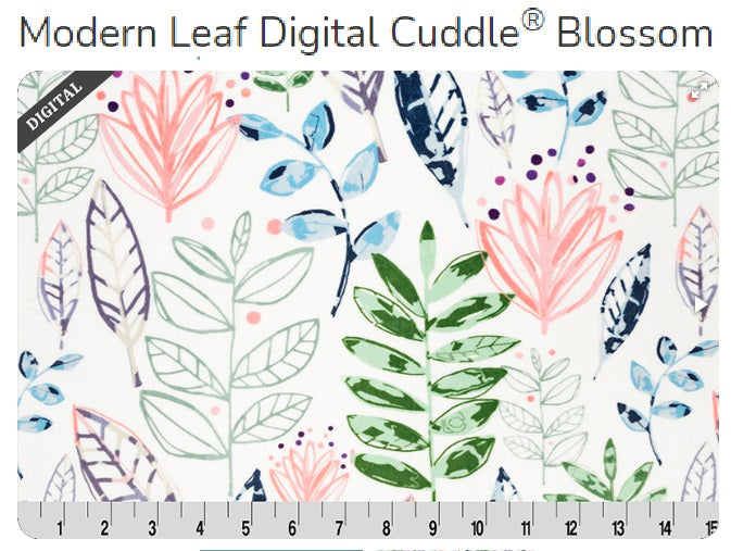 Modern Leaf Blossom DIGITAL Cuddle - Shannon Fabrics