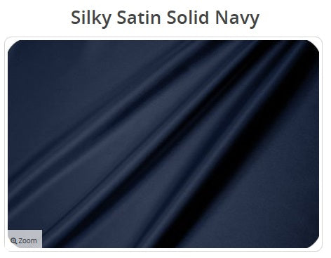 Navy Silky Satin Solid