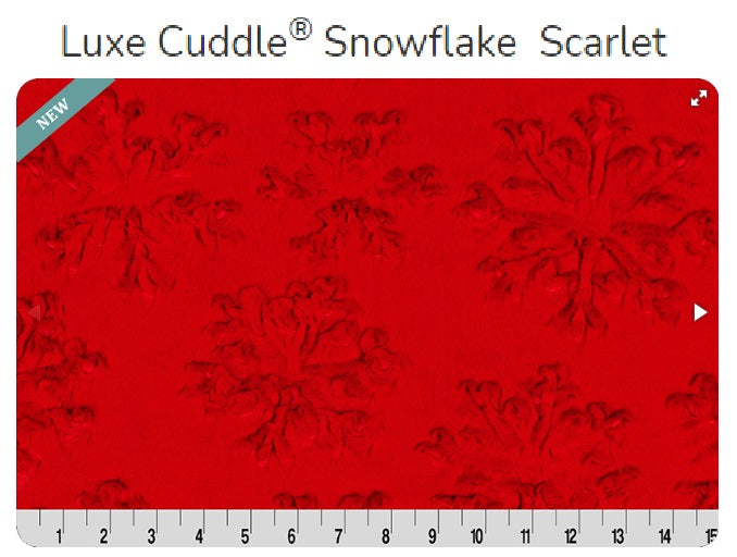 Luxe Cuddle Snowflake Scarlet - Shannon Fabrics