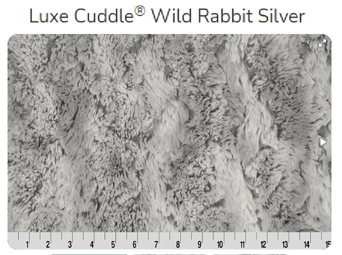 Wild Rabbit Silver LUXE Minky - Shannon Minky - Cuddle Minky