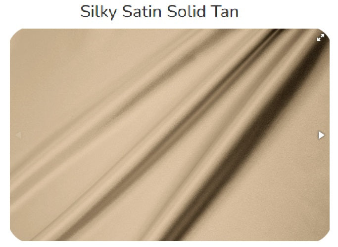 Tan Silky Satin Solid
