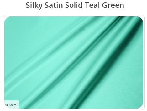 Teal Silky Satin Solid