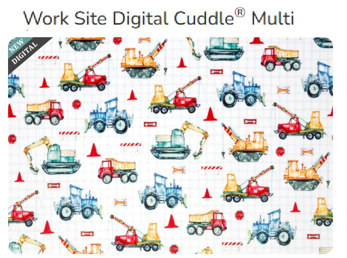 Work Site DIGITAL Cuddle Multi - Shannon Fabrics
